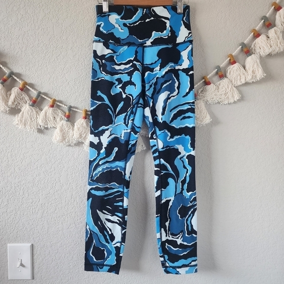 Lululemon Wunder Under High Rise Pant Bloom Beach Blanket Blue Ice Milk Yoga 4 - Picture 2 of 11
